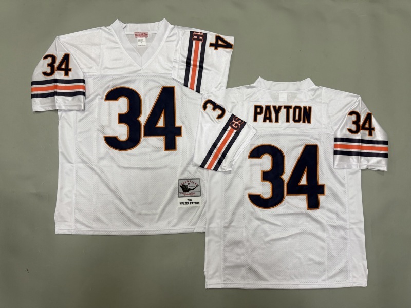 Men 2025 Nike Chicago Bears #34 Payton white Throwback Limited NFL Jersey style 002->chicago bears->NFL Jersey